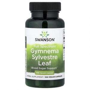 Swanson, Feuille de gymnema sylvestre Full&nbsp;Spectrum&reg;, 400&nbsp;mg, 100&nbsp;capsules v&eacute;ganes