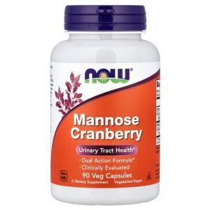 NOW Foods, Mannose Cranberry, 90 g&eacute;lules v&eacute;g&eacute;tales