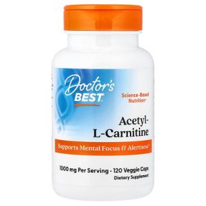 Doctor's Best, Acétyl-L-carnitine, 120 capsules végétariennes (500 mg par capsule)