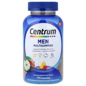 Centrum, Multi-gommes pour hommes, Assortiment de fruits naturels, 170&nbsp;gommes