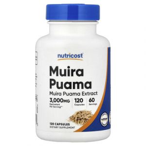 Nutricost, Muira puama, 120 capsules (150 mg pi&egrave;ce)