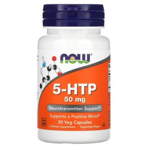 NOW Foods, 5-HTP, 50&nbsp;mg, 30&nbsp;capsules v&eacute;g&eacute;tariennes