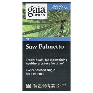 Gaia Herbs, Saw Palmetto pour hommes, 60 capsules liquides vegan