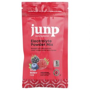 JUNP Hydration, M&eacute;lange d'&eacute;lectrolytes en poudre, Baies sauvages, 5 sachets en stick, 3,8 g chacun