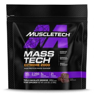 MuscleTech, Mass Tech Extrême 2000, Brownie triple chocolat, 2,72 kg