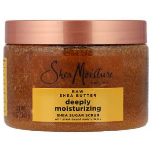 SheaMoisture, Gommage au sucre de karit&eacute;, Hydratant en profondeur, Beurre de karit&eacute; brut, 340 g