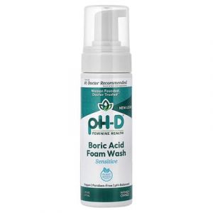 pH-D Feminine Health, Nettoyant moussant à l'acide borique, Sensible, 177 ml