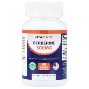 Vitamatic, Berb&eacute;rine, 500&nbsp;mg, 60&nbsp;capsules v&eacute;g&eacute;tales