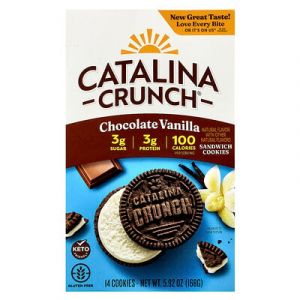 Catalina Crunch, Biscuits sandwichs, Chocolat et vanille, 14 biscuits, 168 g