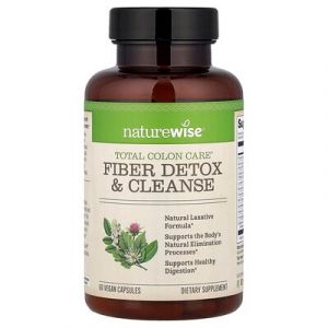 NatureWise, Total Colon Care®, Fibres détox et purifiantes, 60 capsules véganes