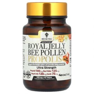 Bee & You, Propolis, Gelée royale et pollen d'abeille, 60 comprimés