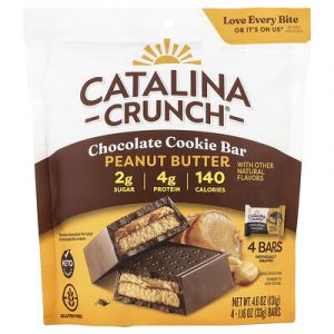 Catalina Crunch, Barre de cookies au chocolat, Beurre de cacahu&egrave;te, 4 barres, 33 g pi&egrave;ce