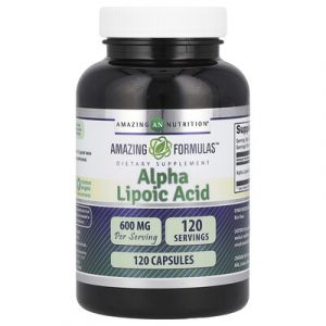 Amazing Nutrition, Acide alpha-lipoïque, 600 mg, 120 capsules