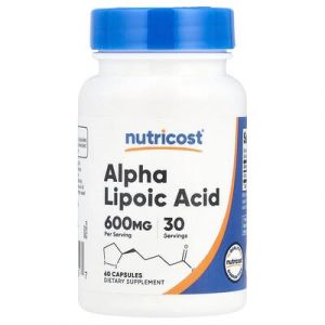 Nutricost, Acide alpha-lipoïque, 60 capsules (300 mg par portion)