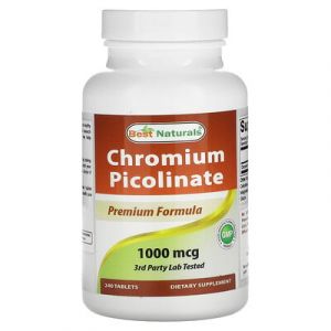 Best Naturals, Picolinate de chrome, 1000 µg, 240 comprimés