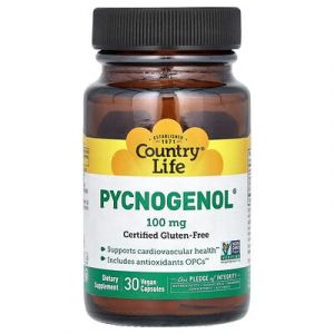 Country Life, Pycnogenol, 100&nbsp;mg, 30&nbsp;capsules v&eacute;g&eacute;tariennes
