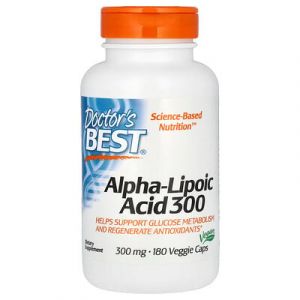 Doctor's Best, Acide alpha-lipo&iuml;que&nbsp;300, 300&nbsp;mg, 180&nbsp;capsules v&eacute;g&eacute;tales