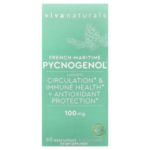 Viva Naturals, Pycnogenol® français-maritime, 100 mg, 60 capsules végétariennes