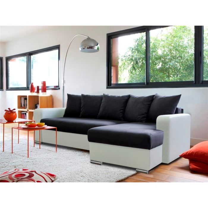 Canape D Angle Droit Convertible Andy Avec Coffre 3 Places