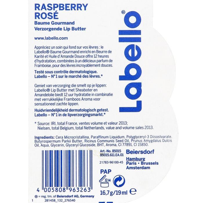 Labello Raspberry Rosé - Baume à lèvres gourmand - Comparer avec ...