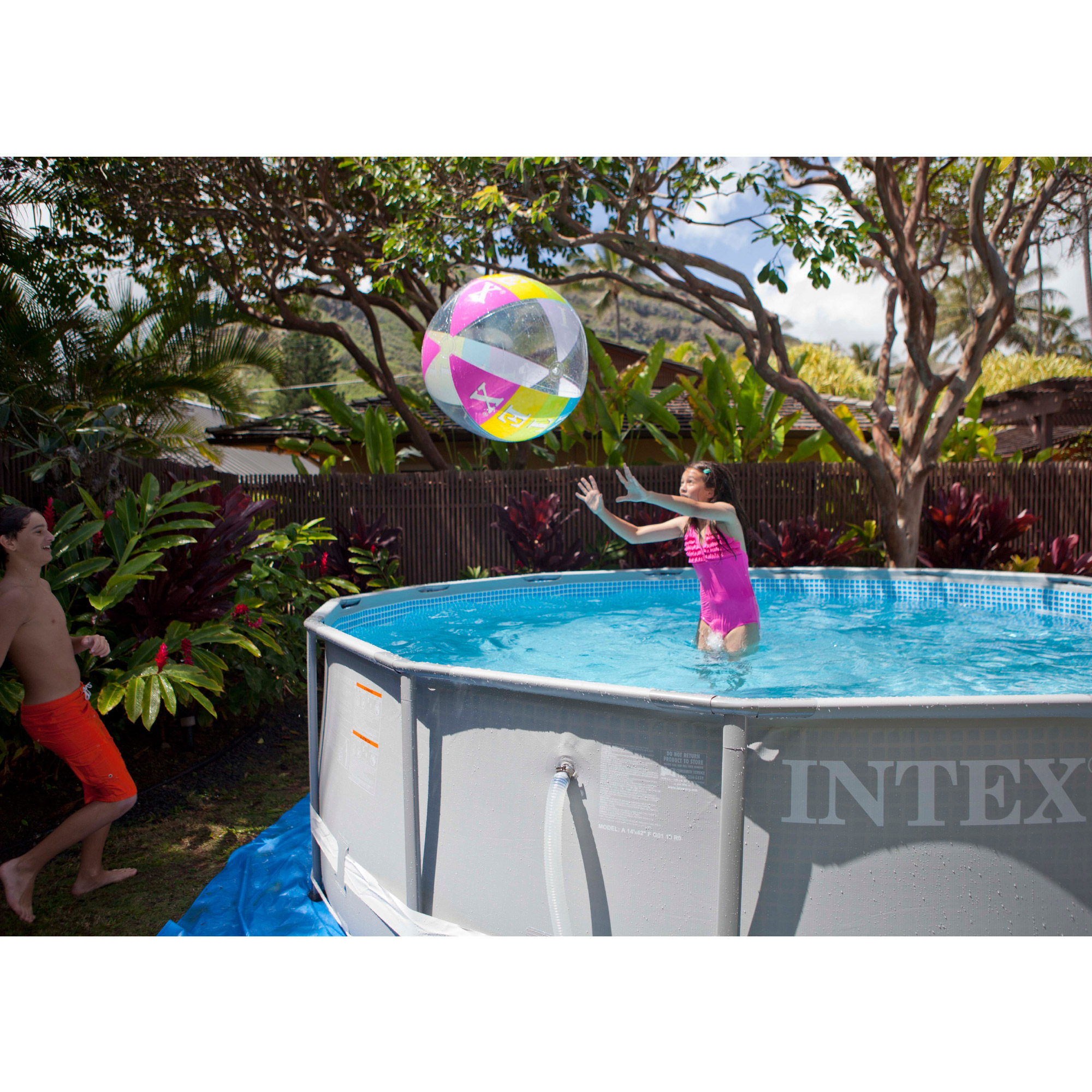 Intex 28312fr Piscine Hors Sol Tubulaire Ronde ø 427 X 122 Cm