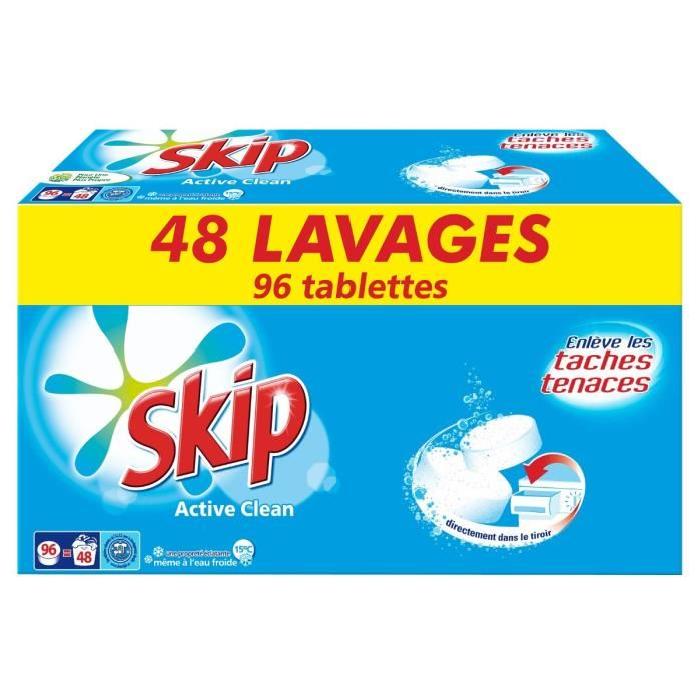 Skip Lessive Active Clean 96 tablettes Comparer avec