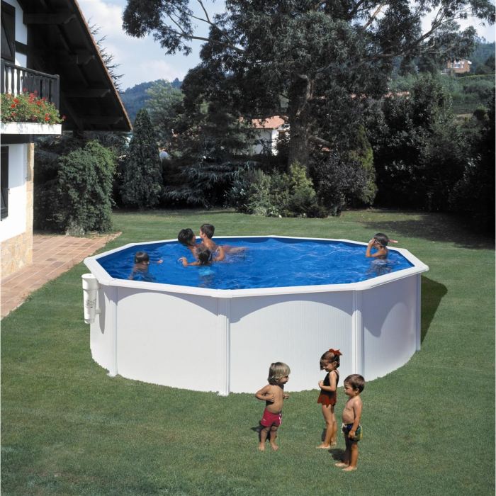 Gre Kitpr453 Piscine Bora Bora Ronde Hors Sol En Acier ø 460 X 120