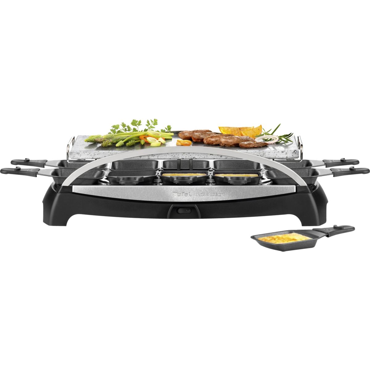 Tefal PR456812 - Pierrade raclette 10 coupelles Inox ... Tefal PR456812 - Pierrade raclette 10 coupelles Inox ...