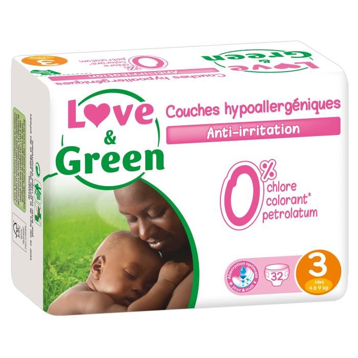 Love & Green Couches écologiques taille 3 Midi (49 kg) 2 x 32