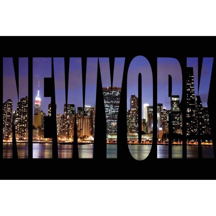 Photo imprimée glass art New York en lettre en verre (40 x 60 cm