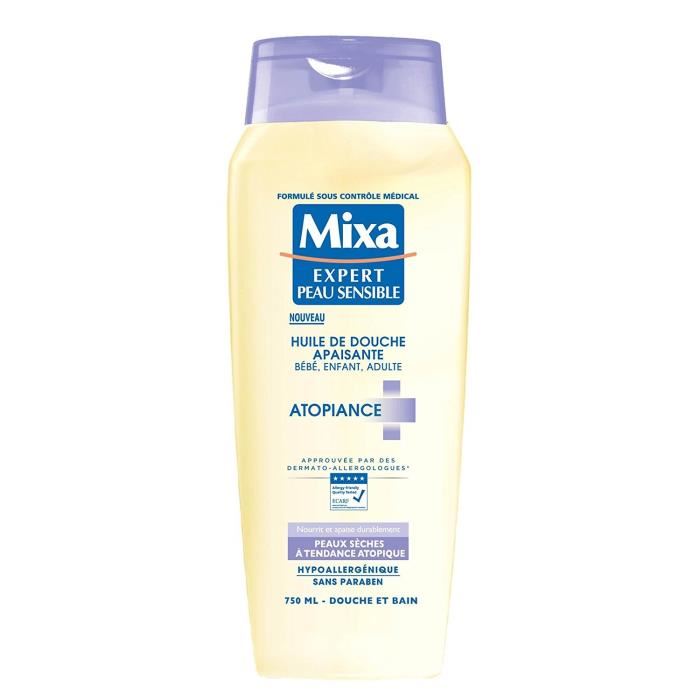 Mixa Huile de Douche Apaisante pour Peau à Tendance Atopique 750 ml