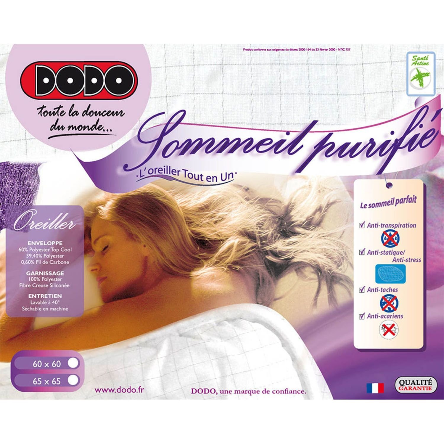 Oreiller Anti Transpiration Dodo #4: ... Amazing Oreiller Anti Transpiration #6: Dodo Oreiller Sommeil Purifié (65 X 65 Cm ... Oreiller Anti Transpiration Dodo #4: ... Amazing Oreiller Anti Transpiration #6: Dodo Oreiller Sommeil Purifié (65 X 65 Cm ...