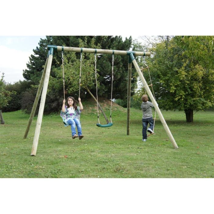 Chalet Et Jardin Cheyenne Portique 3 Agres En Bois 2 35 M