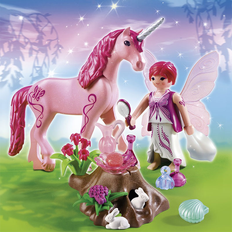 Playmobil 5443 Fairies - F?�e Coquette avec licorne rose - Comparer avec Touslesprix.com