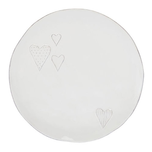 Jardin D Ulysse Assiette Plate Ronde Harta En Ceramique Motif Coeur 26 Cm Comparer Avec Touslesprix Com