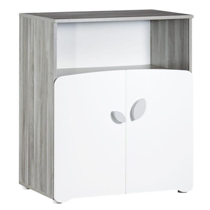 Sauthon New Leaf Commode A Langer 2 Tiroirs 1 Grande Niche