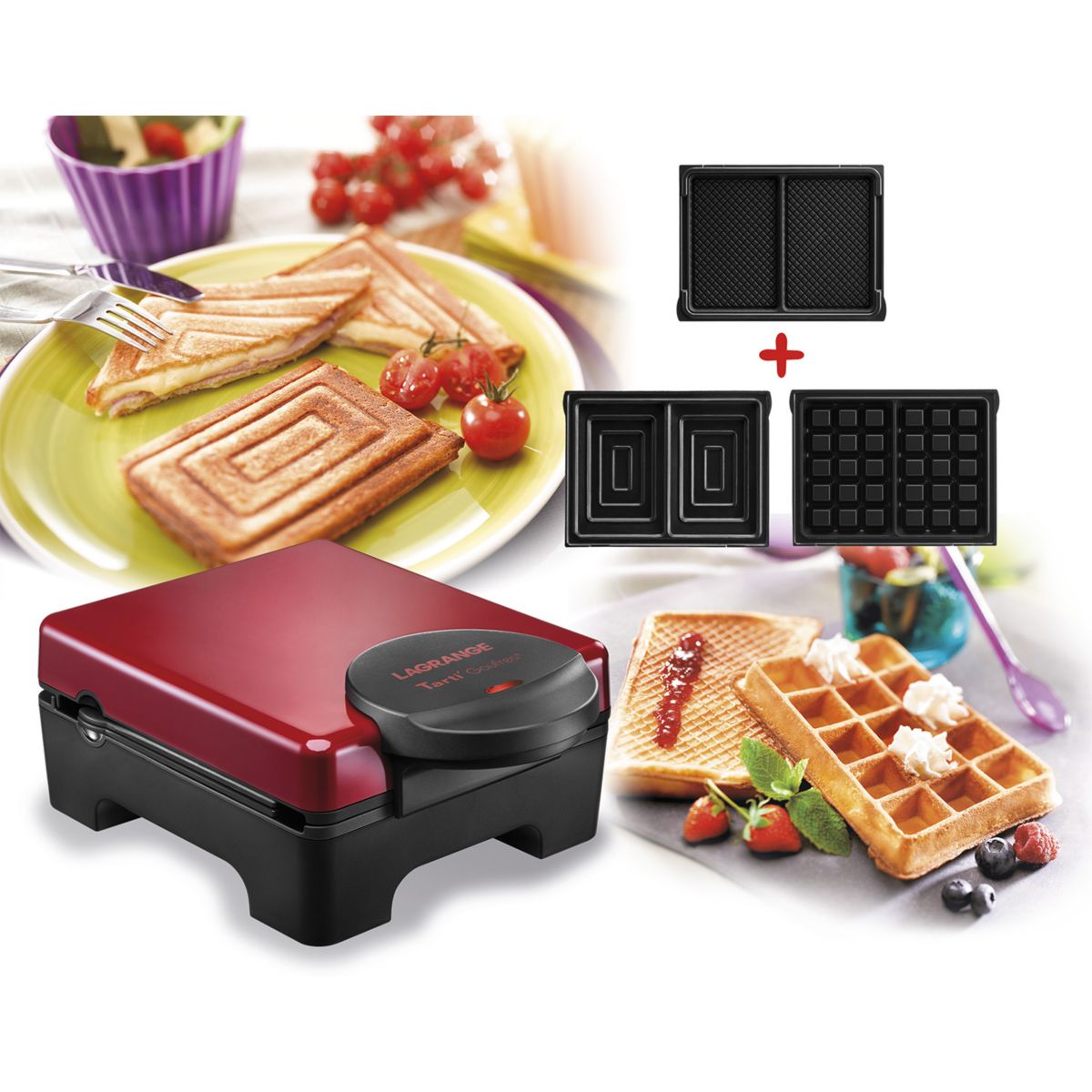 Lagrange 029412 Tarti' Gaufres + plaques croquemonsieur Comparer
