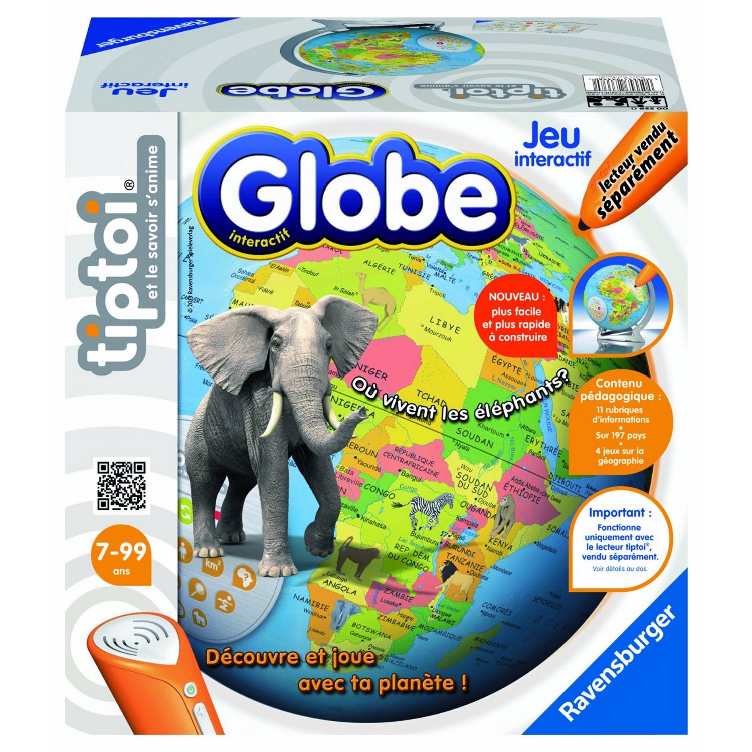 Ravensburger Tiptoi Globe Interactif Comparer Avec Touslesprix