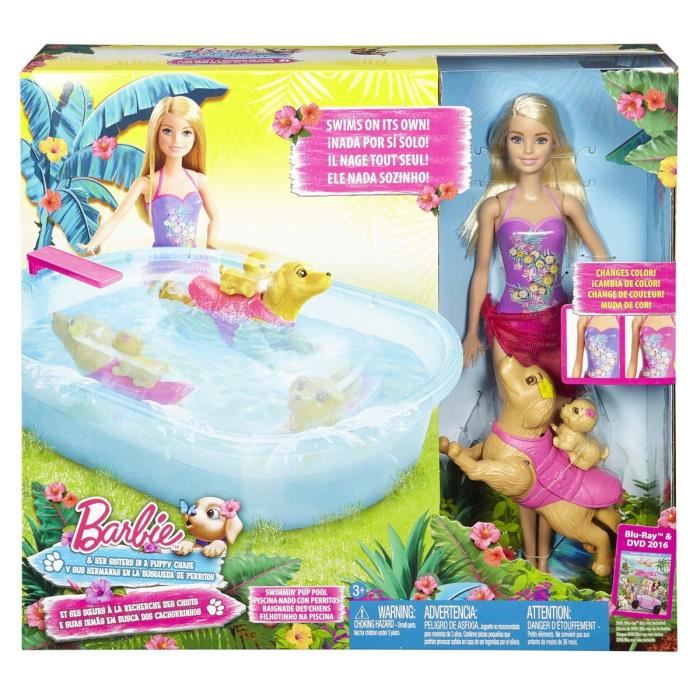 barbie piscine chien