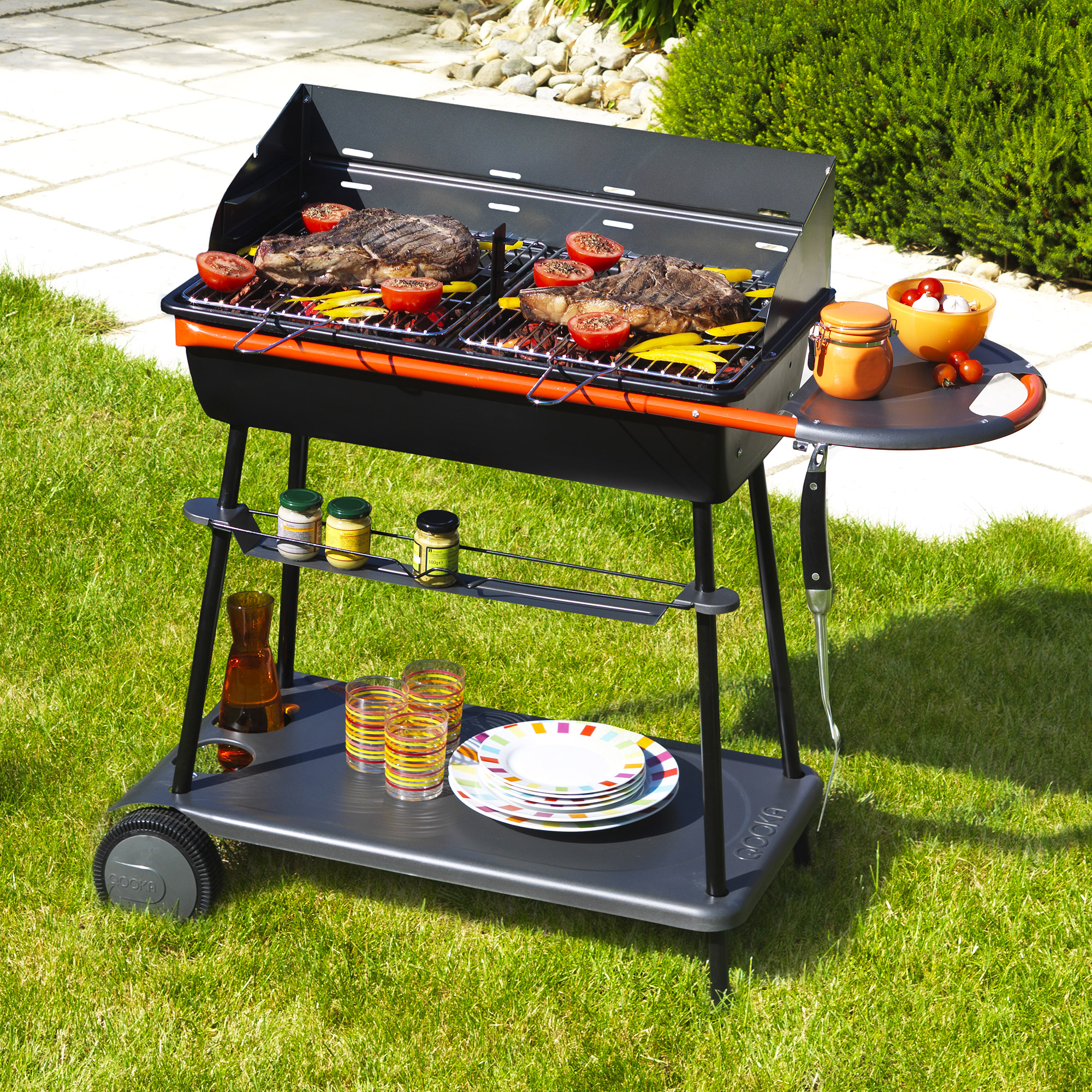 Somagic Qooka A700 Barbecue charbon bois 106,5 x 46,5 cm Comparer