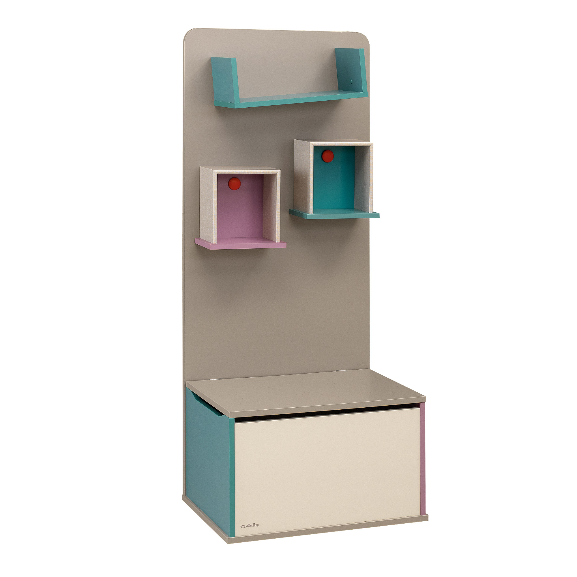 Moulin Roty Bibliotheque Calisson Avec Coffre A Jouets Pour