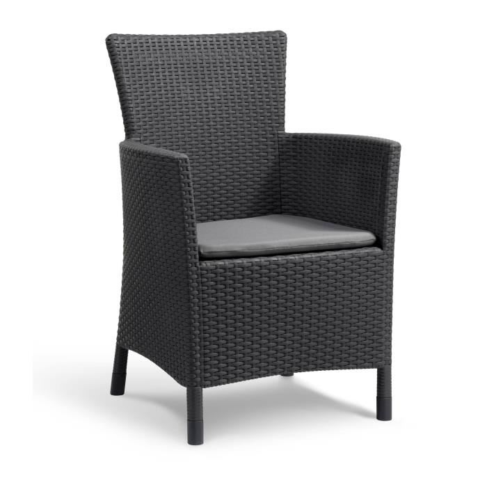 Allibert Fauteuil de jardin Montana aspect rotin tressé ...
