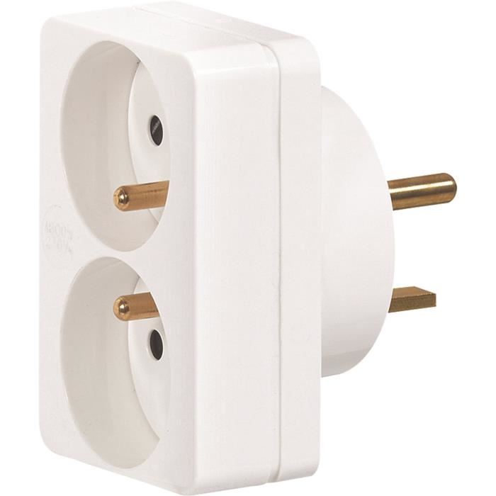 Legrand 90038 Adaptateur Prise 2 Fiches 16a Socle 20a Comparer