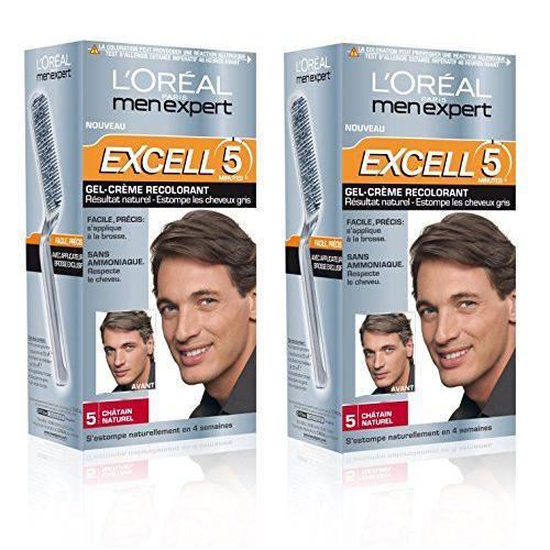 Colorant Capillaire L'Oréal Men Expert Excell 5 Min - Châtain Profond Naturel - Gel