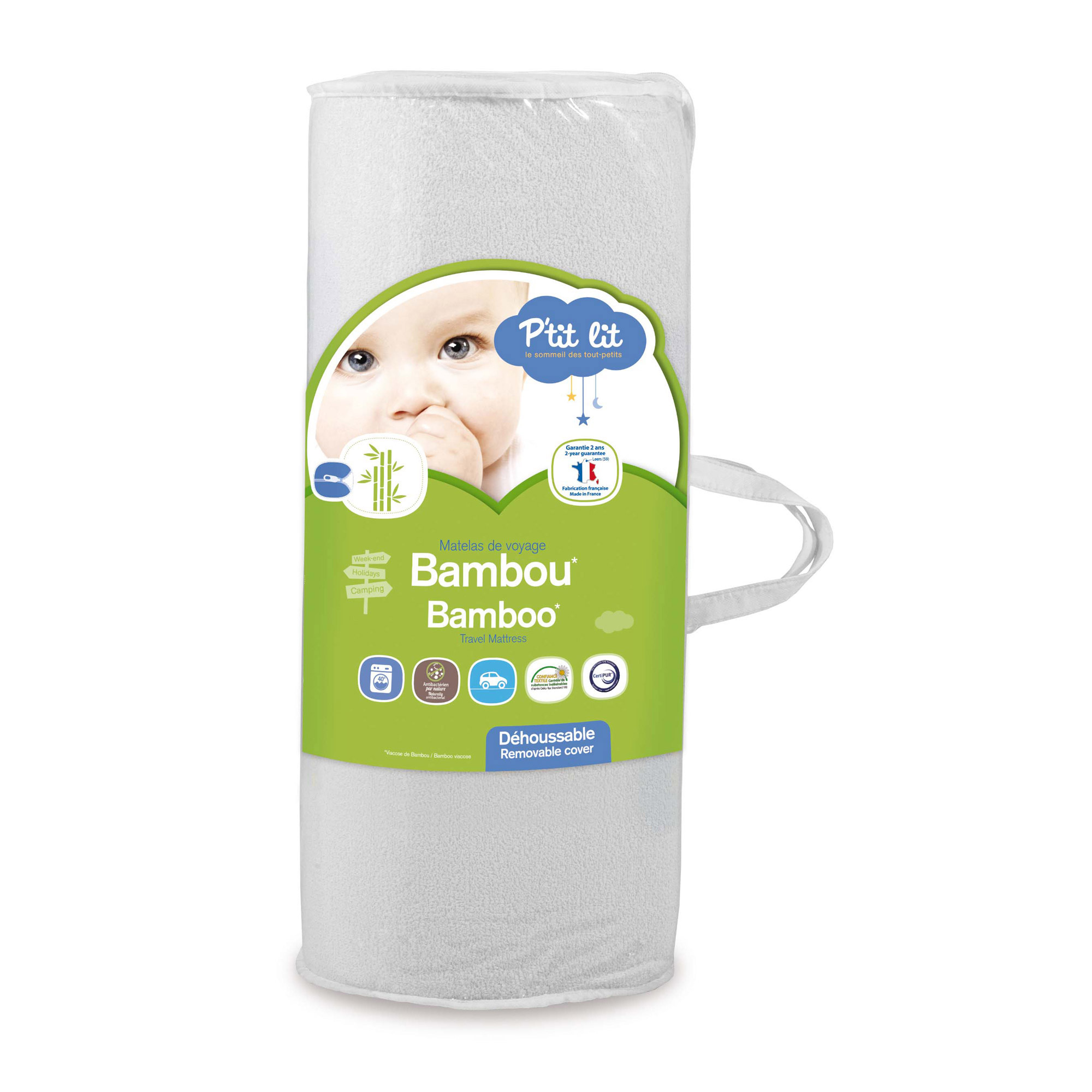 P Tit Lit Matelas De Voyage En Bambou 1 X 60 Cm Comparer Avec Touslesprix Com